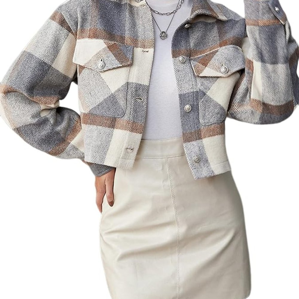 The Marley Crop Flannel Jacket